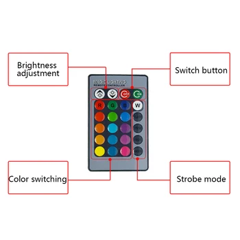 RGB Diaľkové Ovládanie Auta LED Hmlové Svetlo Bezdrôtové Farebné Flash H7 9005 9006 H4 H3 880 881 27SMD Beží Modifikované Svetlo Hmlové Svetlomety