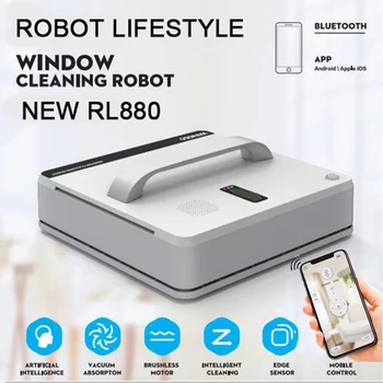 RL880 Automatické Okno Robot,Inteligentné Práčky,Diaľkové Ovládanie,Proti Pádu UPS Algoritmus Sklo Vysávač Nástroj WIN660