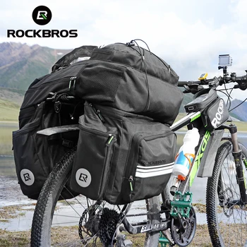 ROCKBROS Cyklistické Tašky 48L MTB Horský Bicykel Rack Taška 3 v 1 Multifunkčné Cestných Bicyklov Kôš Zadné Sedadlo Trunk Bag S Daždi Kryt