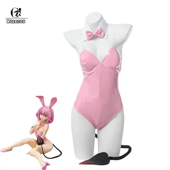ROLECOS Belia Deviluke Cosplay Sexy Kostým Bunny Anime Cosplay Láska-Ru Tmy Kostým Ružová Jumpsuit Malý Diabol Chvost