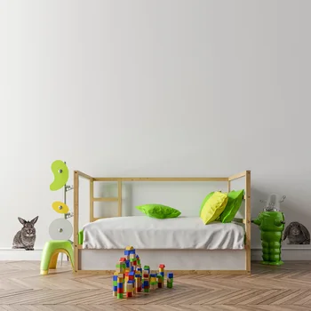 Roztomilé nástenné Králik ticke Detí deti odnímateľné steny, spálne, muraloom papier obývacia bunny izba Domov decration nálepky