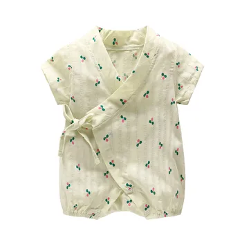 Roztomilý Japonské Deti Oblečenie Baby Remienky Bavlna Kimono Letné Baby Chlapci a Dievčatá Oblečenie Batoľa bebe Tepláková súprava Playwear 25