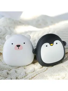 Roztomilý Kreslený Penguin Polar Bear Elektrické Ručné Ohrievačov USB Nabíjateľné Dvakrát Strane Vykurovania Vrecko Power Bank Teplejšie