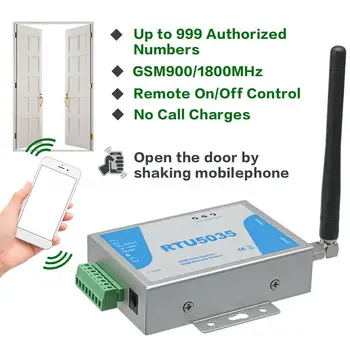 RTU5035 / RTU5024 GSM Brány Otvárač Relé Prepínač Bezdrôtového Diaľkového Ovládania s Anténou