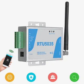 RTU5035 / RTU5024 GSM Brány Otvárač Relé Prepínač Bezdrôtového Diaľkového Ovládania s Anténou