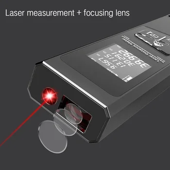 Rukoväť Laserový Merač Vzdialenosti 40M Digitálny Laserový Merač Vzdialenosti USB Nabíjanie Diaľkomer Laserový Merač Vzdialenosti Meranie Pásky