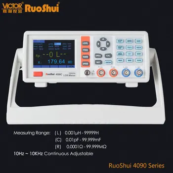 RuoShui VC4090 Série Digitálny Most Odpor Kapacita Indukčnosť Meranie LCR Meter Elektrické Elektronických Komponentov Tester