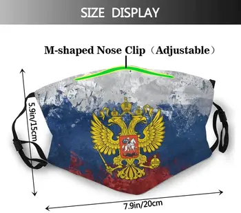 Rusko Eagles Vlajky, Erby Ruskej Federácie Vonkajšie Multifunctiona Masku Na Tvár Protiprachová Nastaviteľný Kryt Maska Pre Deti Dospelých