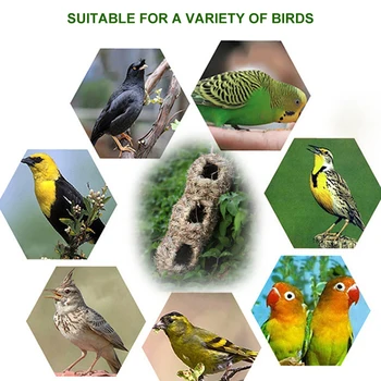 Ručne tkané Vtáky Hniezda Prírodné Environmentálne Klietky Roosting Malé Zvieratá Chata Visí Dom Dekor Papagáj Hniezdo