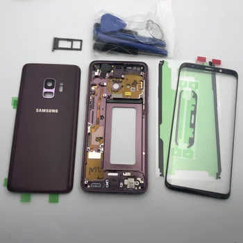 S9 Originál Plnej Bývanie Prípade Zadný Kryt + LCD Predné Krycie Sklo Objektívu + Stredný Rám Pre Samsung Galaxy S9 G960 G965F S9 Plus