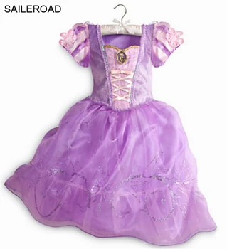 SAILEROAD 3-10Years Dievča Šaty Vestido Deti Princezná Rapunzel Šaty Aurora Detský Kostým Party Šaty Pre Dievčatá Vestido