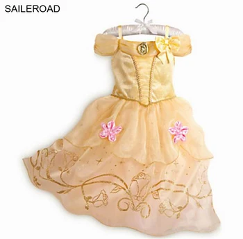SAILEROAD 3-10Years Dievča Šaty Vestido Deti Princezná Rapunzel Šaty Aurora Detský Kostým Party Šaty Pre Dievčatá Vestido