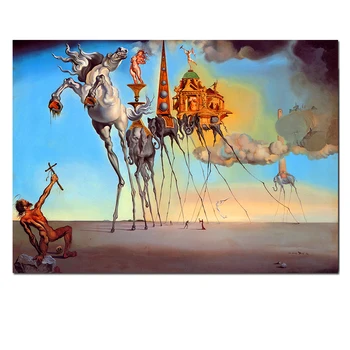 Salvador Dali Plátno Na Maľovanie Abstraktné Umenie, Kôň ,Slon Klasické Nástenné Art Obrázky Pre Obývacia Izba Domova Tlač Bez Rámu
