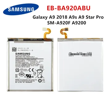 SAMSUNG Pôvodnej EB-BA920ABU 3800mAh Batérie Pre Samsung Galaxy A9 2018 A9s A9 Star Pro SM-A920F A9200 Mobilný Telefón