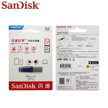 SanDisk iXPAND USB 3.0 Lightning údaje OTG USB Flash Disk 64 GB 128 gb kapacitou 256 GB Pero Jednotka U Disku Pamäte USB kľúč Pre iPhone, iPad