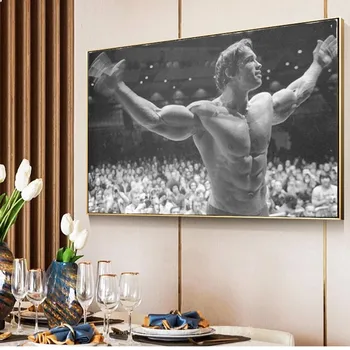 Schwarzenegger Kulturistike Plátno na Maľovanie Cuadros Fitness Inšpiratívne Plagáty a Tlačí na Steny Umenie Fotografie pre Obývacia Izba