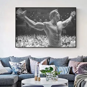 Schwarzenegger Kulturistike Plátno na Maľovanie Cuadros Fitness Inšpiratívne Plagáty a Tlačí na Steny Umenie Fotografie pre Obývacia Izba
