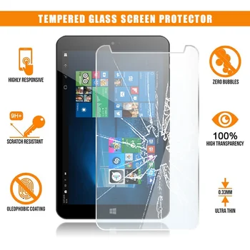 Screen Protector Pre AIRIS WinPad 81W Tablet Tvrdeného Skla 9H proti Poškriabaniu Anti-odtlačkov prstov HD Jasný Film Stráže Kryt