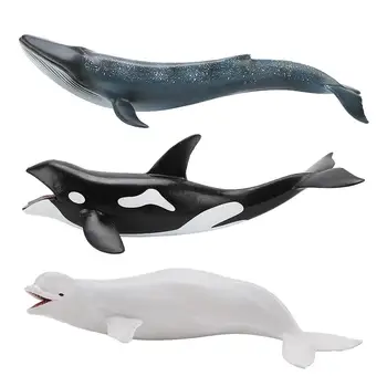 Sea Life Modrá Biele, kosatka Simulácia Veľryba Miniatúrne Zvierat Hračka Zber Figúrka Domov Príslušenstvo Dekor Ornament darček