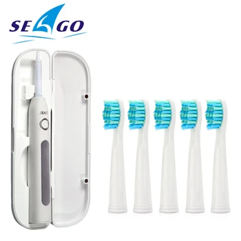 Seago Sonická Elektrická zubná Kefka pre Dospelých Časovač Kefa USB Nabíjateľné Zubné Kefky s 3ks Náhradných Hlavíc