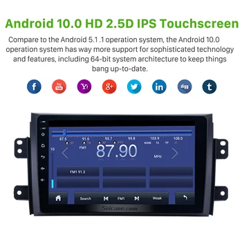 Seicane Android 10.0 autorádia Pre Suzuki SX4 2006 roky 2007-2013 2Din GPS Navigácie Multimediálny Prehrávač Podpora DVR AUX Wifi-OBDII