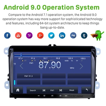 Seicane Android 10 2Din Auto Multimediálny prehrávač Pre VW/Volkswagen/Golf/Polo/Tiguan/Passat/b7/b6/SEAT/leon/Skoda/Octavia Rádio GPS