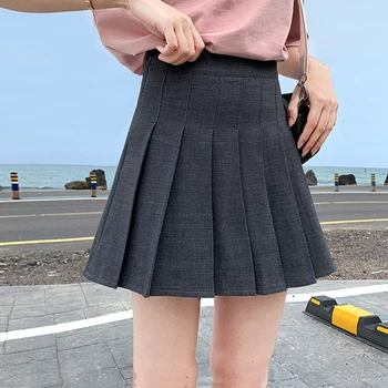 Sexy Dámske Skladaný Mini Sukne Školáčka Krátke Šaty Cosplay Klub Kostým Farbou Mini Sukne Faldas Mujer Moda plus veľkosť