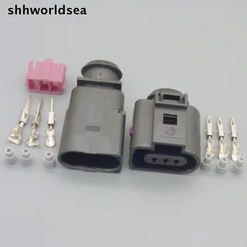 Shhworldsea 5sets 1,5 mm 3pin Zisťovanie Úniku Paliva Diagnóza Čerpadla Konektor prípade pre Audi VW 1J0973703 1J0 973 703 1K0973804