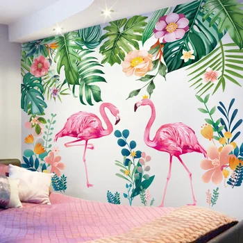 [shijuekongjian] Flamingo Zvieratá Samolepky na Stenu DIY Stromu Listy Stenu pre Deti, Spálne, Obývacia Izba, Detská Dekorácia