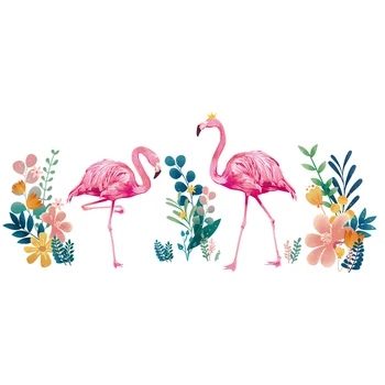 [shijuekongjian] Flamingo Zvieratá Samolepky na Stenu DIY Stromu Listy Stenu pre Deti, Spálne, Obývacia Izba, Detská Dekorácia