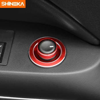 SHINEKA Auto Spätné Zrkadlo Nastavte Prepínač Gombík Trim Krúžok Kryt Dekorácie, Nálepky Príslušenstvo Pre Dodge Challenger 2009-