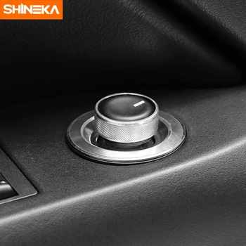 SHINEKA Auto Spätné Zrkadlo Nastavte Prepínač Gombík Trim Krúžok Kryt Dekorácie, Nálepky Príslušenstvo Pre Dodge Challenger 2009-