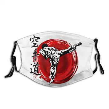 Shotokan Karate Kyokushin Non Jednorazové Úst Tvár Masku s filtrom Proti Vetru Studenej Dôkaz Polyester ochranný Kryt Utlmiť