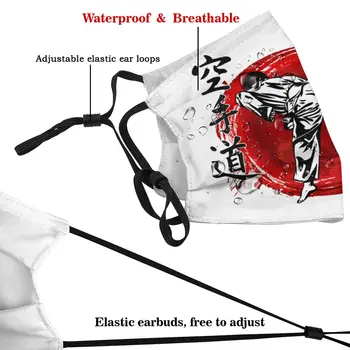Shotokan Karate Kyokushin Non Jednorazové Úst Tvár Masku s filtrom Proti Vetru Studenej Dôkaz Polyester ochranný Kryt Utlmiť