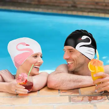 Silikónové Plávanie Spp Plávanie Bazén Chrániť Dlhé Vlasy, Uši Klobúk Plávať Kúpanie Klobúky, Čiapky Pre Ženy, Mužov Dospelých