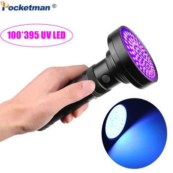 Silný UV Baterka 100LED 51LED 12LED UV Pochodeň 395-400 nm LED ultrafialového Svetla, UV Lampy, Bezpečnostné Ultrafialové Detekcie