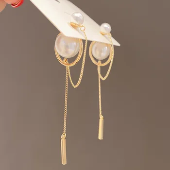 Simulované pearl Dlhý Strapec Náušnice pre Ženy 2020 Bijoux Luxusné kórejský módne náušnice 2020 Dievča skupiny Šperky brincos Dary