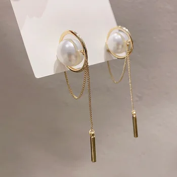 Simulované pearl Dlhý Strapec Náušnice pre Ženy 2020 Bijoux Luxusné kórejský módne náušnice 2020 Dievča skupiny Šperky brincos Dary
