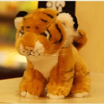 Simulované Tiger Zvierat Bábiky Baby Plyšové Hračky 15 cm Vysoko Kvalitné PP Bavlna Deti Vrecku Plyšové Hračky Poslať Deti Darček