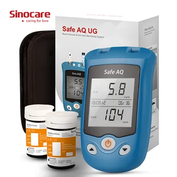 SINOCARE Bezpečné AQ UG Glucometer AUTA hladinu Glukózy močovej Meter & Testovacie prúžky Lancets Rýchly test pre Dna Diabetes Starších