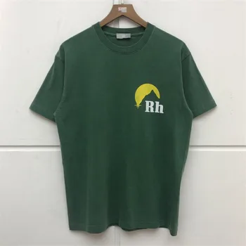 Sivá Zelená Rhude T Shirt Muži Ženy Prať Urobiť Staré Hip Hop tričká, Letné Ležérne Módne Vysokej Kvality Rhude Top Tees