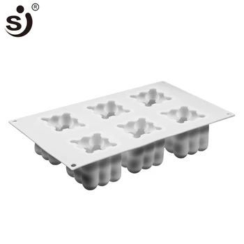 SJ Podpora Predaja Nepravidelný Cloud 3D Silikónové Tortu Formy Geometrické Kosoštvorec Čokoládové Pečivo Mouss Pečenie Cake Zdobenie Nástroje