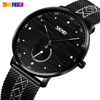 SKMEI Business Quartz Hodinky Muži Móda Jednoduché Pánske náramkové hodinky Vodeodolné, z Nehrdzavejúcej Ocele Kapela Hodinu Hodiny reloj hombre 9218