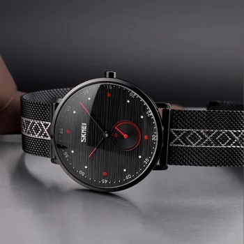 SKMEI Business Quartz Hodinky Muži Móda Jednoduché Pánske náramkové hodinky Vodeodolné, z Nehrdzavejúcej Ocele Kapela Hodinu Hodiny reloj hombre 9218