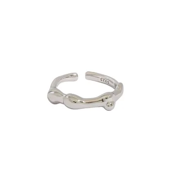 Skutočné 925 sterling silver nepravidelný zásnubné prstene pre ženy, jemné šperky, elegantný strieborný prsteň žena svadobné party doplnky