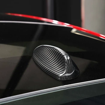 Skutočné karbónová Strecha Shark Fin Antény Kryt Nálepka pre Alfa Romeo Giulia Stelvio Doplnky Exteriéru Výbava