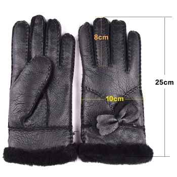 Skutočné kožušinové rukavice pre ženy vysoká kvalita teplej módy ovčie kožušiny rukavice LQ07029