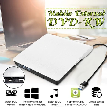 Slim USB 3.0 Externý DVD-RW CD Spisovateľ Jednotky Horák Čítačka, Prehrávač Optické Mechaniky Pre PC a Notebook