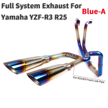 Slip Na Yamaha R3 YZF R25 YZF-R3 Motocykel Celý Systém GP Výfukových Šál Uniknúť Modifikované Predné Spojenie Uprostred Prepojenie Potrubia