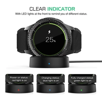 Smart Hodinky Bezdrôtová Nabíjačka pre Samsung Galaxy Sledovať 42 46 mm Nabíjačku Nabíjaciu Základňu pre Galaxy Výstroj S2 S3 Ticwatch Moto 360 1 2